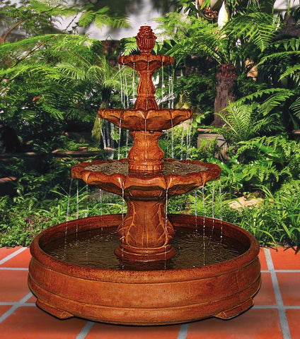 Classical Finial Outdoor Water Fountain in Grando Pool