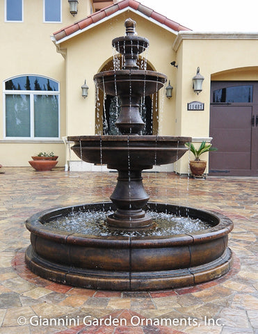 Montefalco Three Tier Pond Fountain