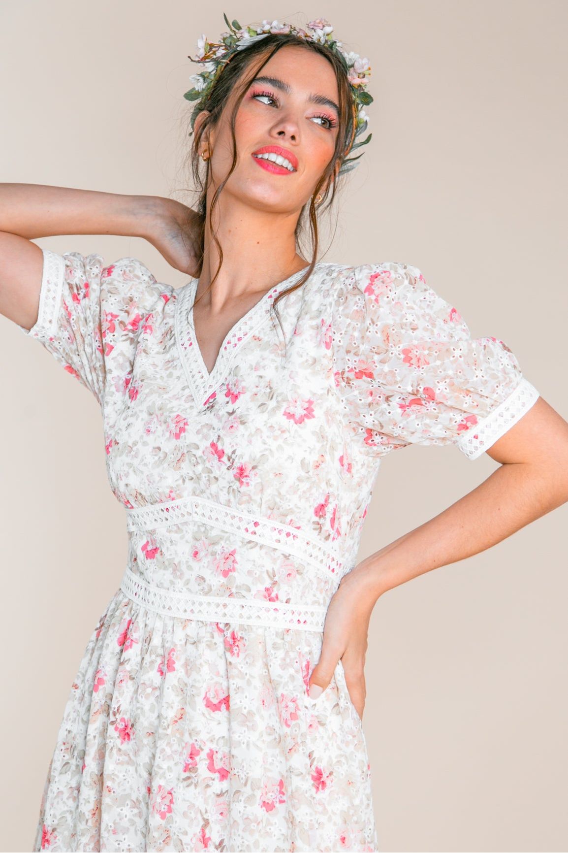 Essie Eyelet Floral Dress