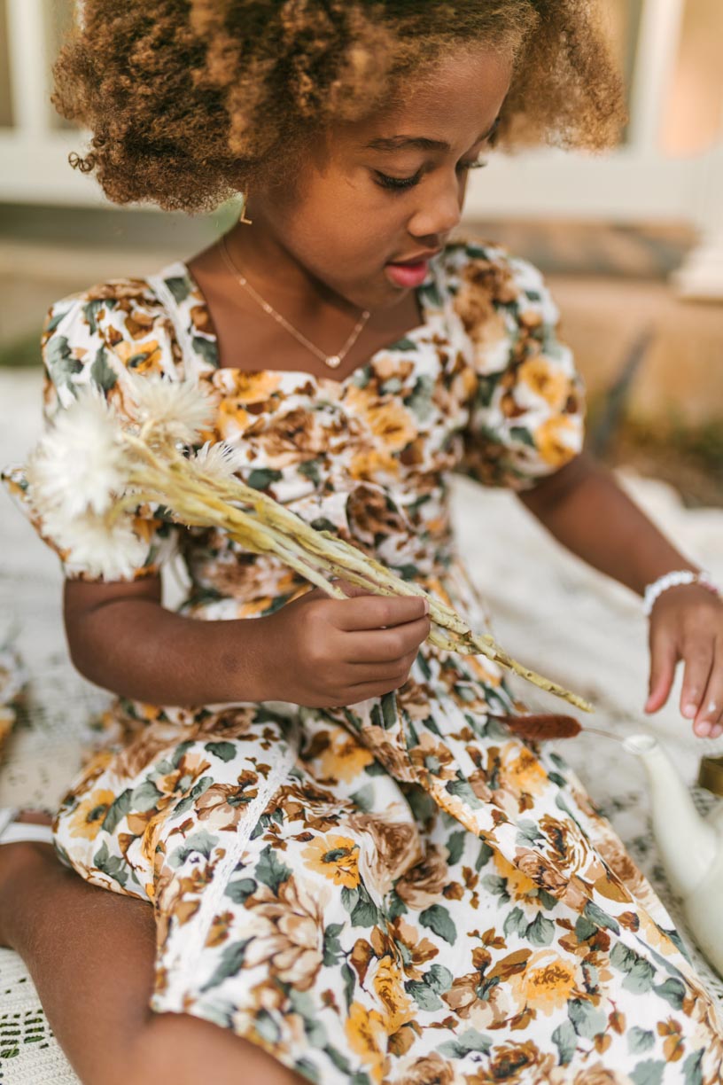 Mini Marigold Floral Dress