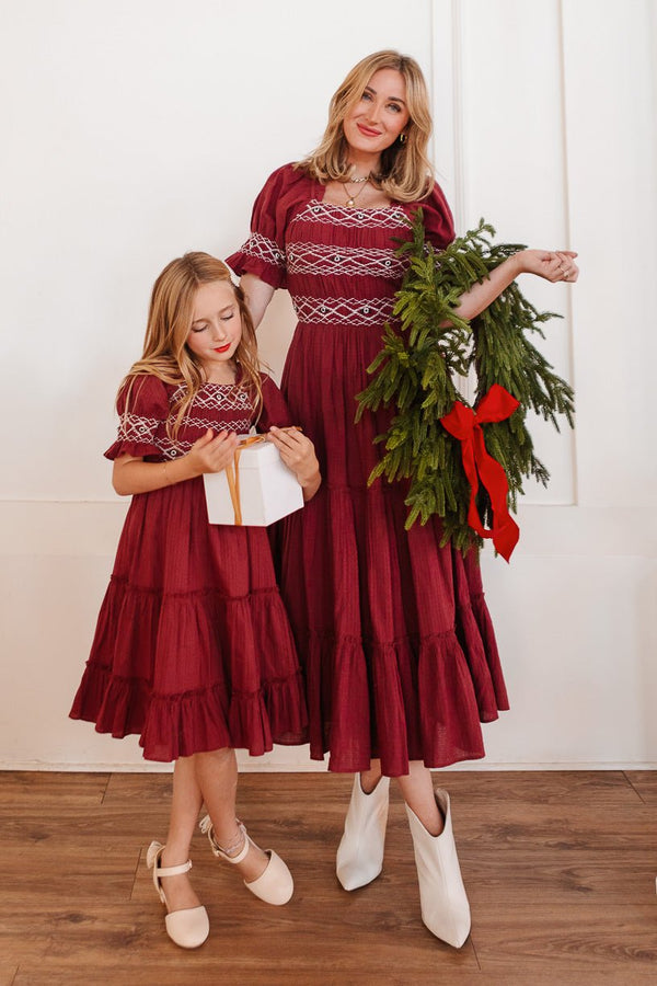 Baby Cosette Dress Set in Red - FINAL SALE