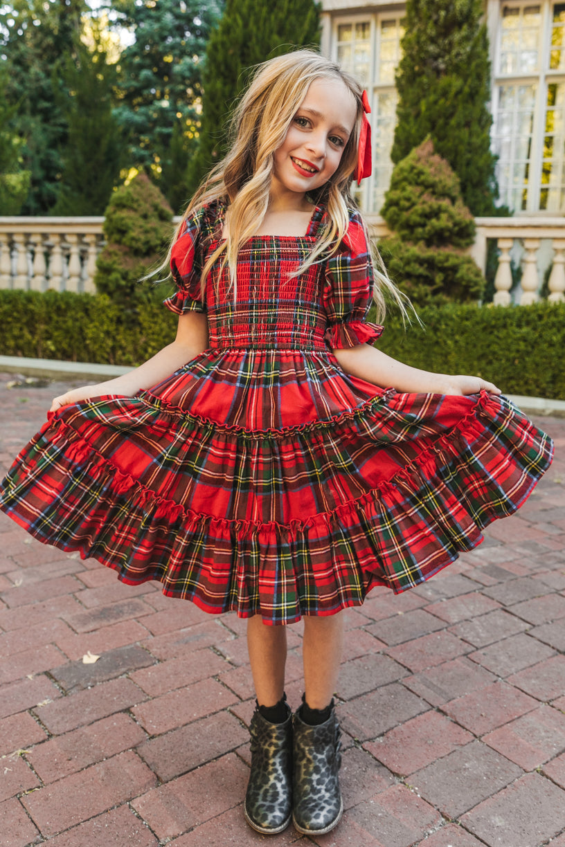 Madeline Dress in Holiday Plaid – Ivy City Co