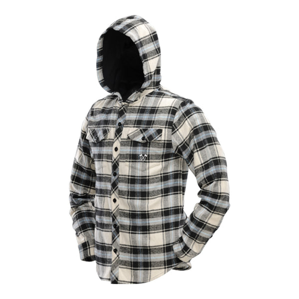 Hooded Flannel - Blue / Tan – DYE Asia