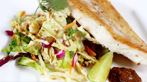 Fiery Snapper with Asian Slaw