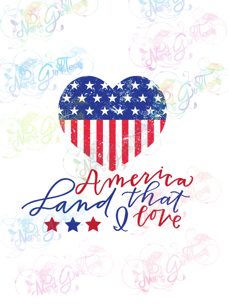 America Land That I Love Usa Heart Digital Print Svg Png Jpg Fi Nerdgirltees