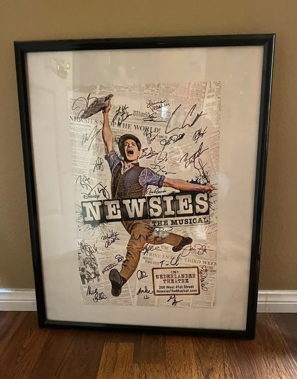 Newsies Signed Framed Poster Broadway Bazaar