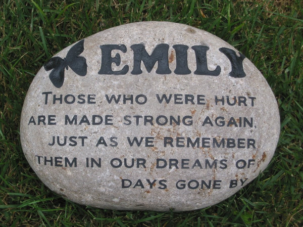 memorial garden personalized stone tree son loved daughter mother father engraved loss marker stones memorials inch grave dog markers