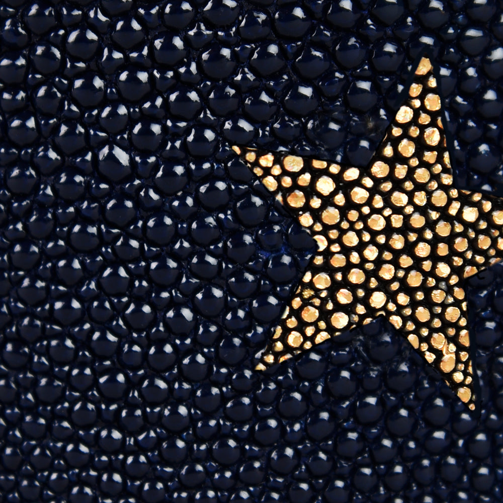 1" Navy Stingray with Gold Inlaid Stingray Stars