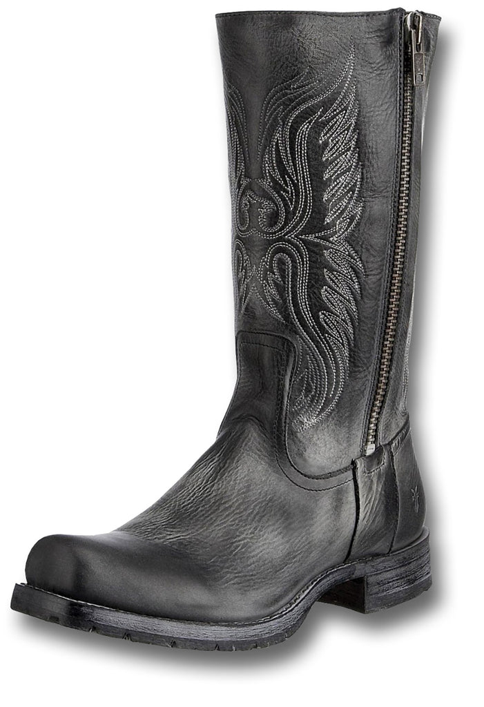 frye black moto boots