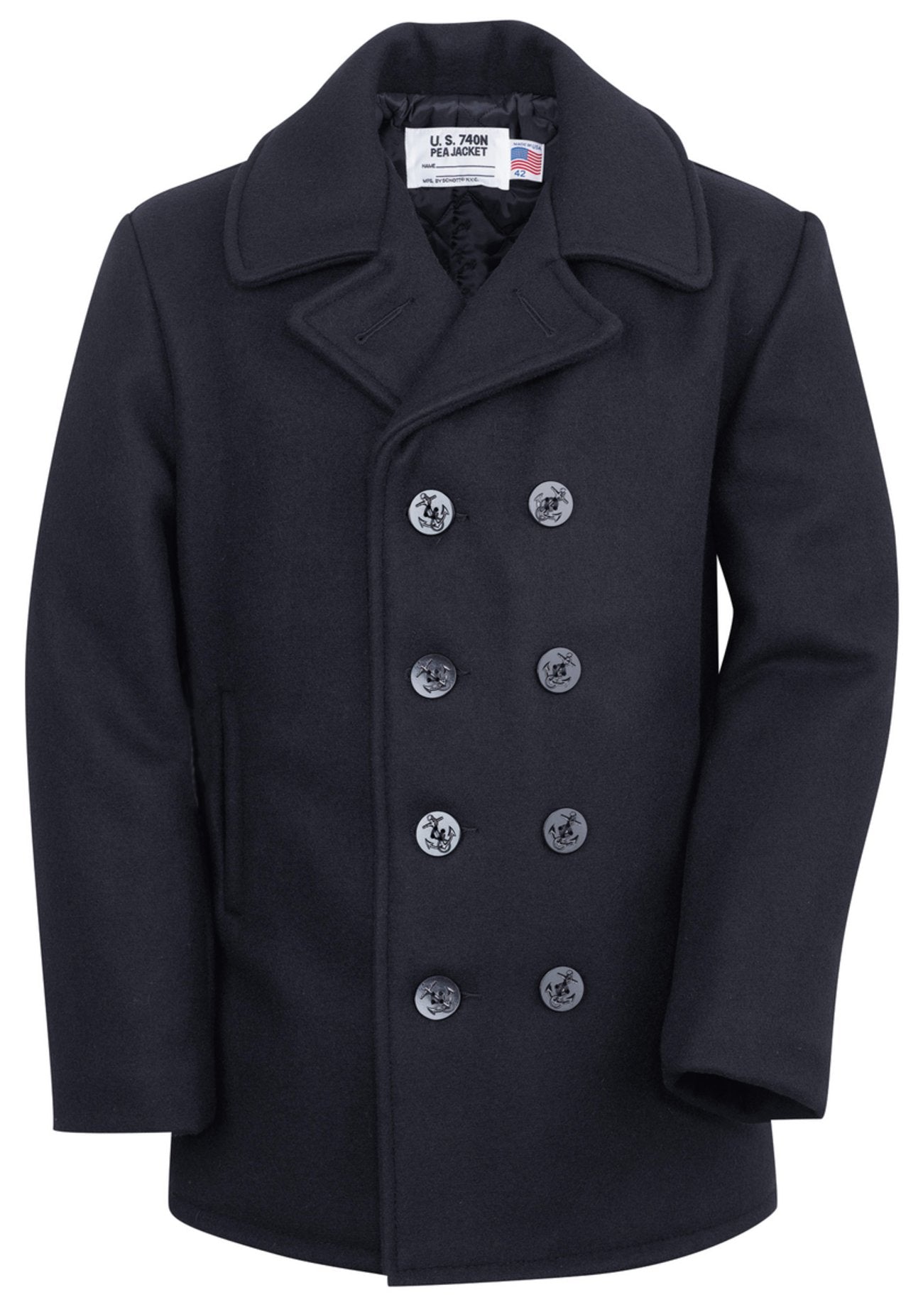 Military style store pea coat