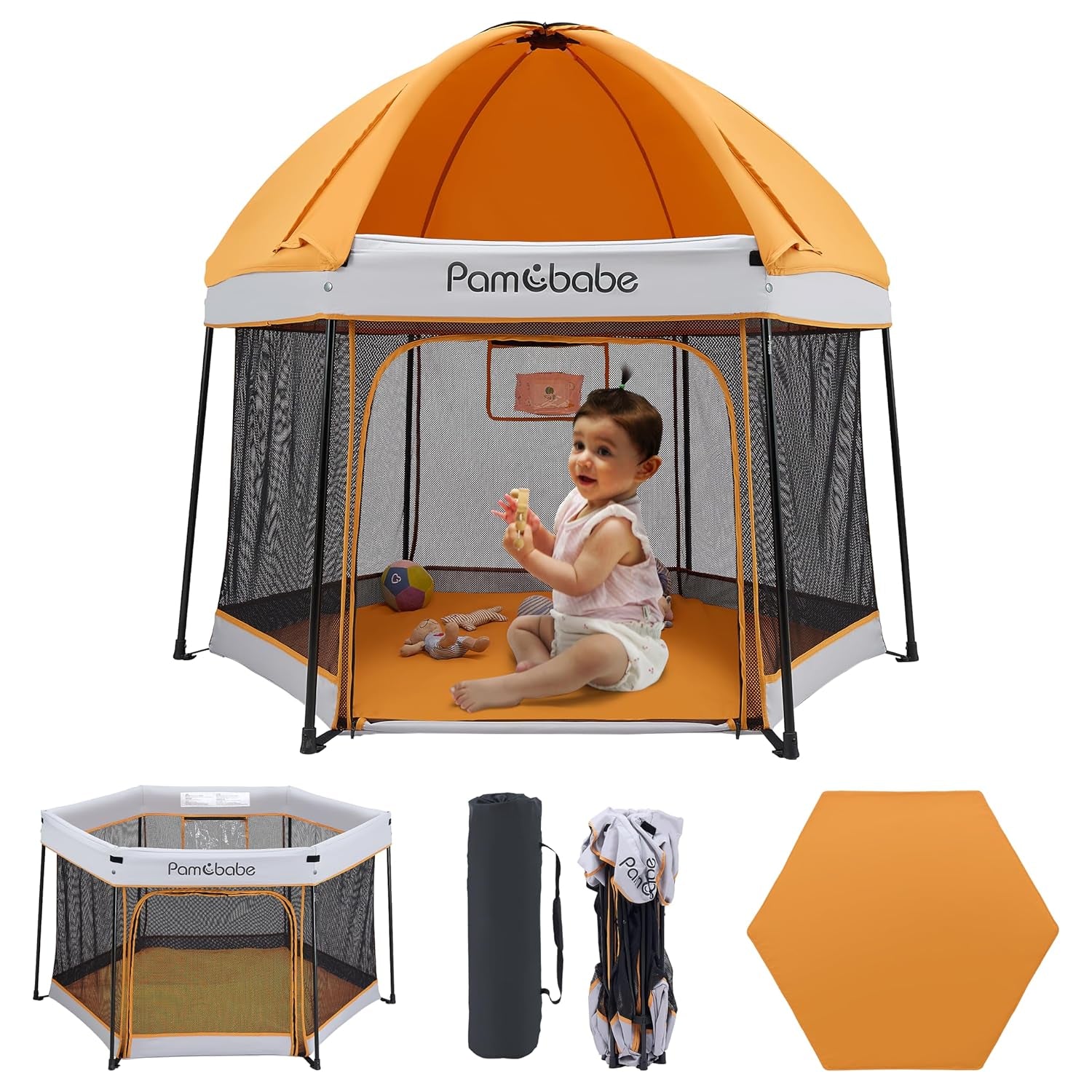 Portable Playpen with Canopy