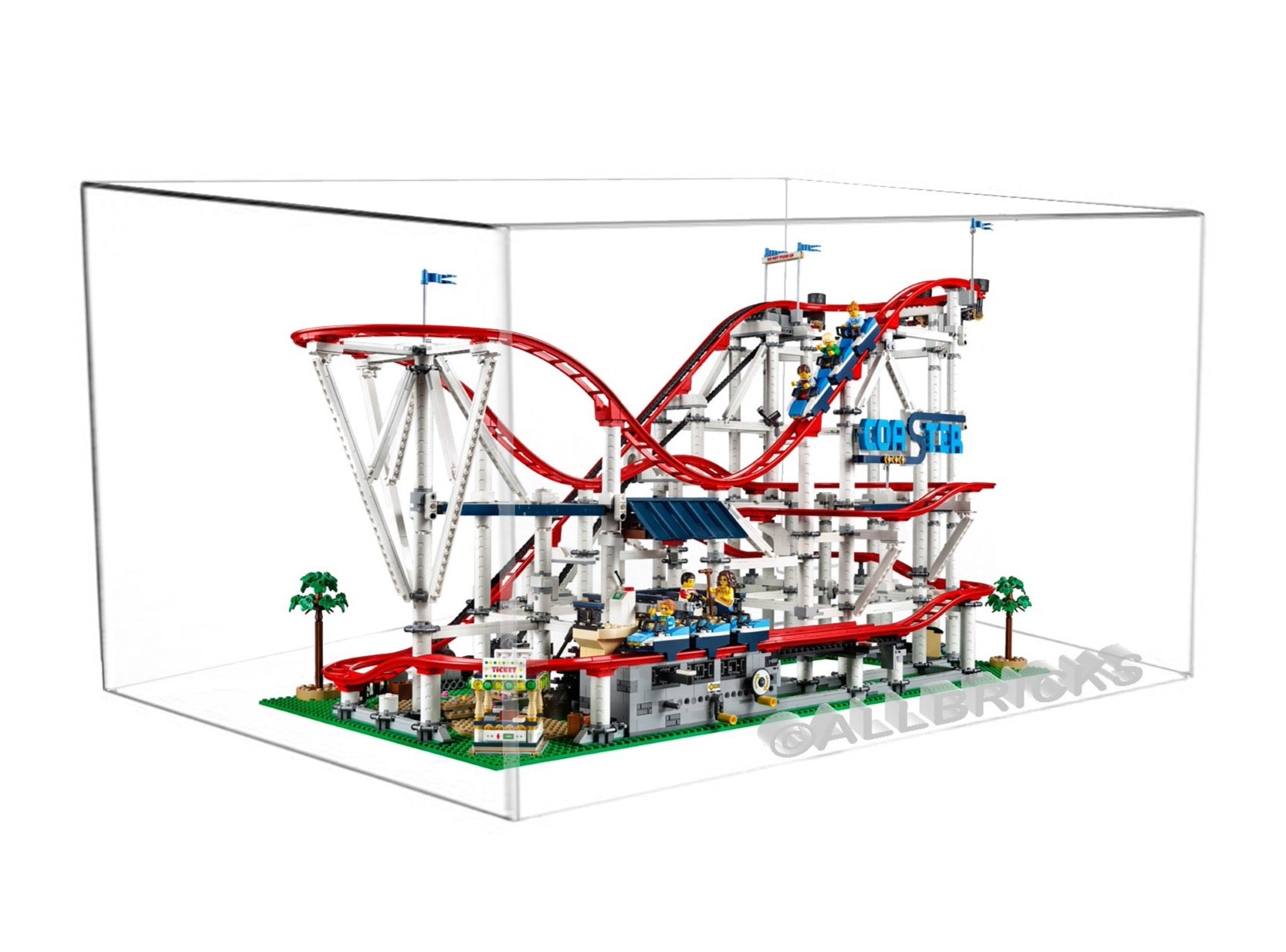 lego roller coaster display case