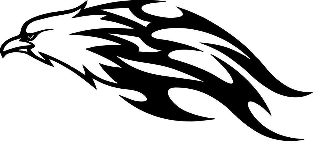 eagle 1 flaming animal decal – North 49 Decals