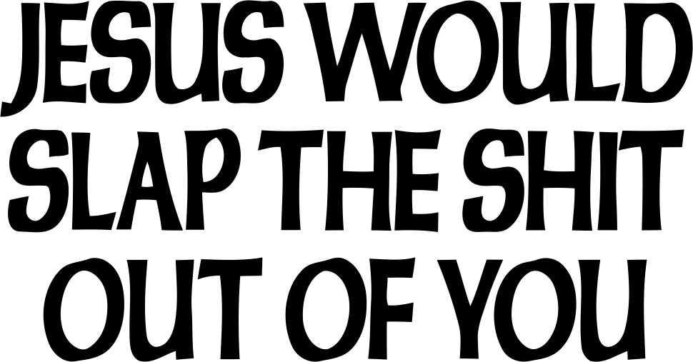 jesus would slap the shit out of you religious decal – North 49 Decals