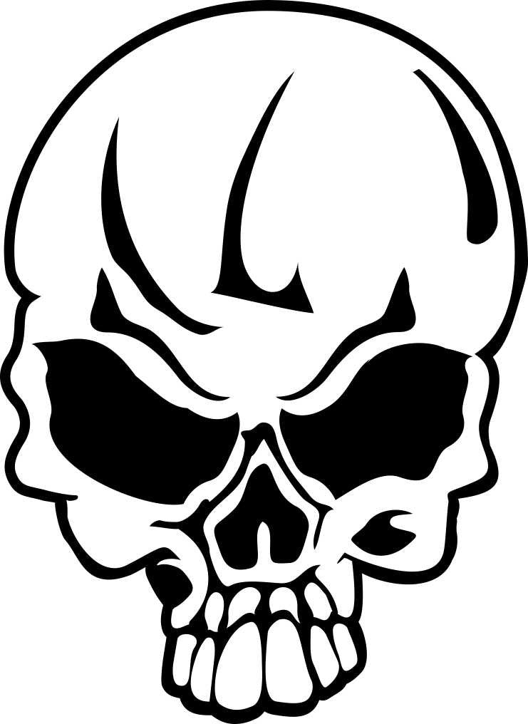 skull 34 skull biker decal – North 49 Decals