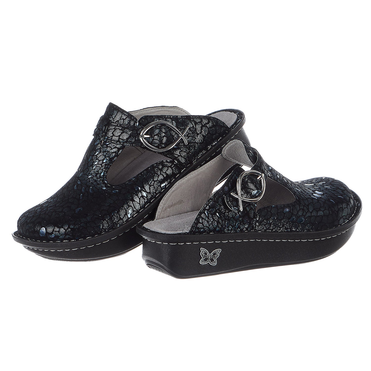 alegria black clogs