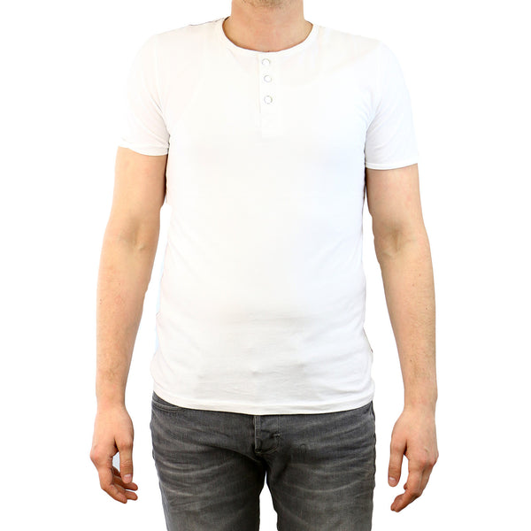 Buffalo by David Bitton Nifun Cotton Henley T-Shirt Casual Tee - Faded ...