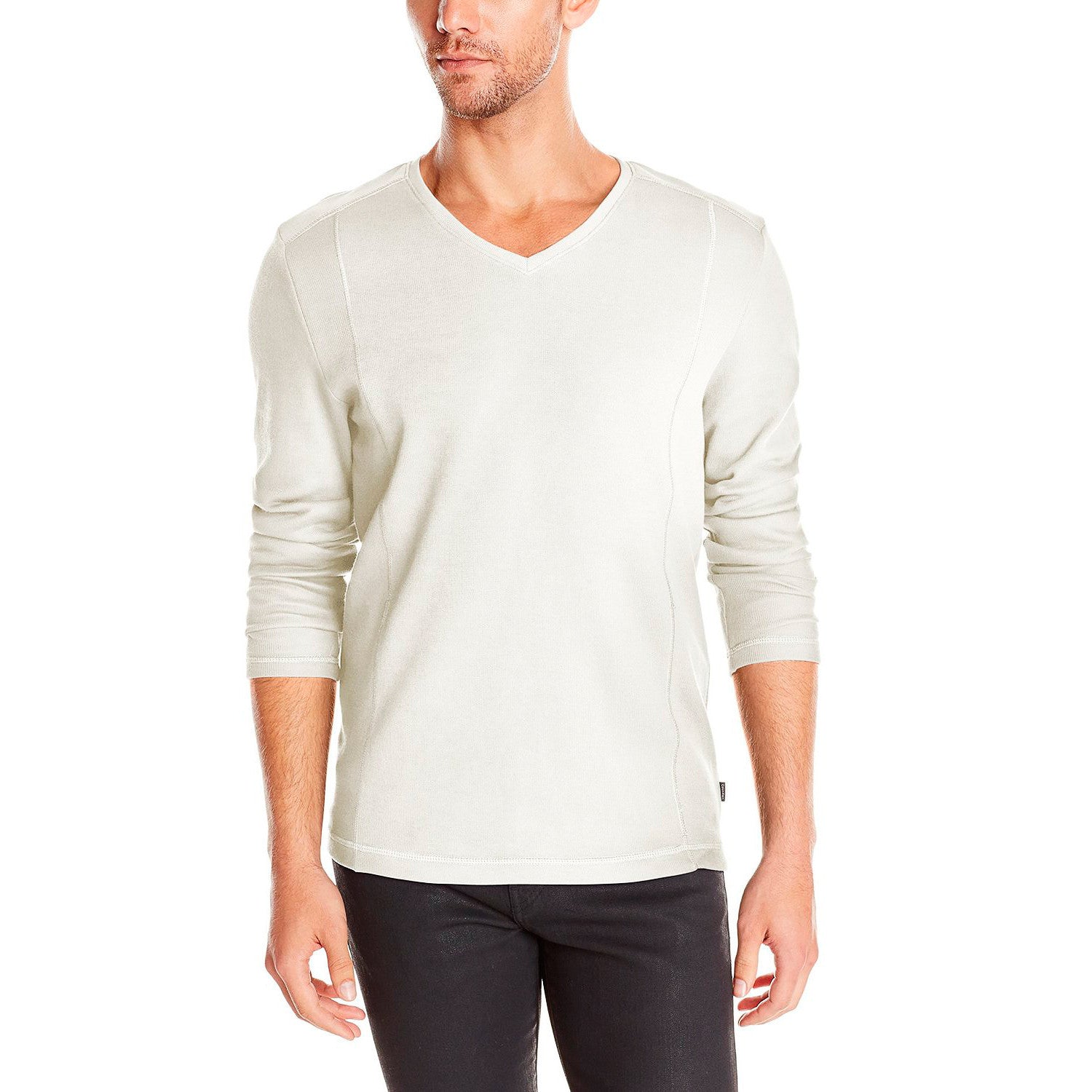 calvin klein white long sleeve shirt