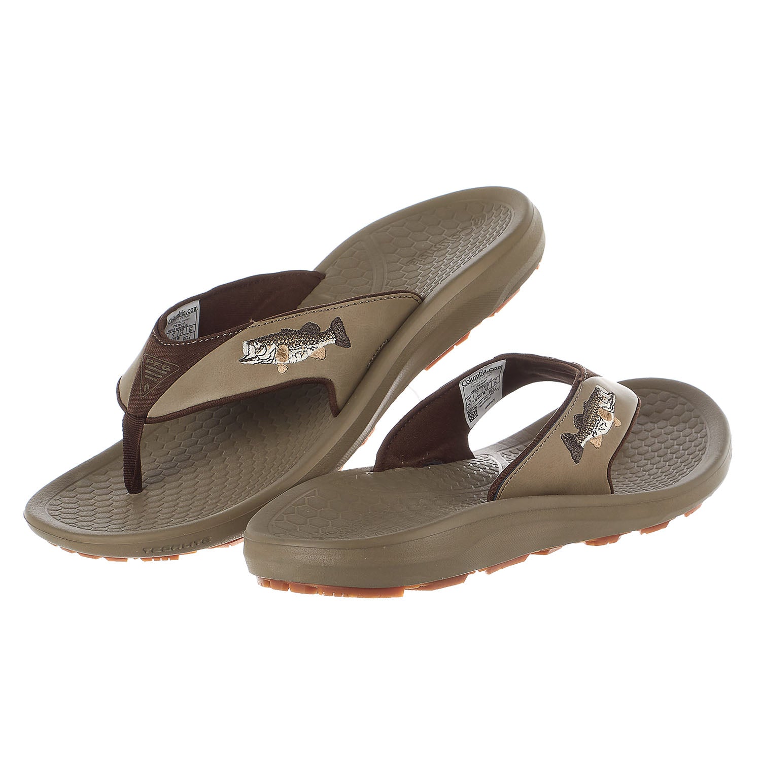 columbia men's fish pfg flip flops