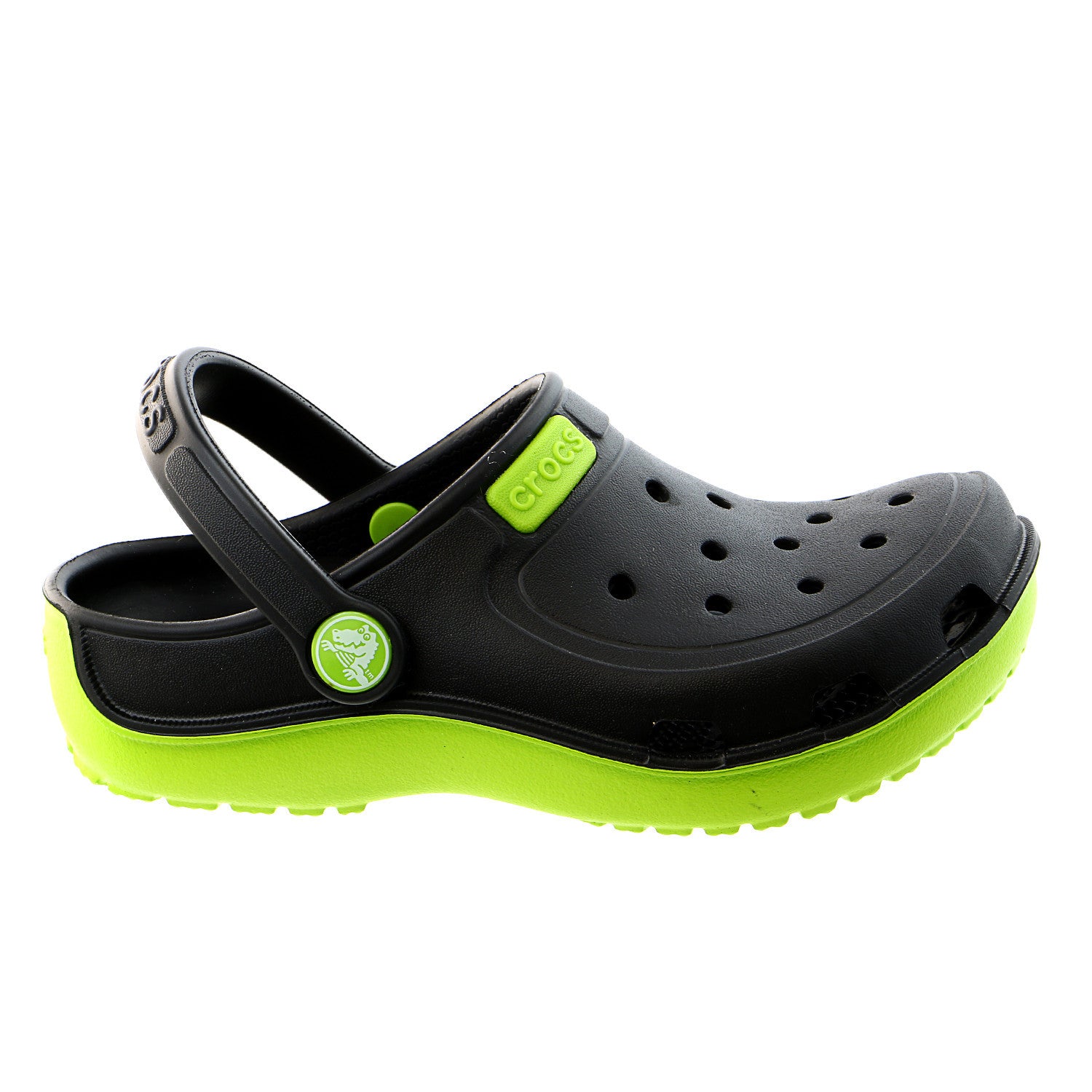 green and black crocs