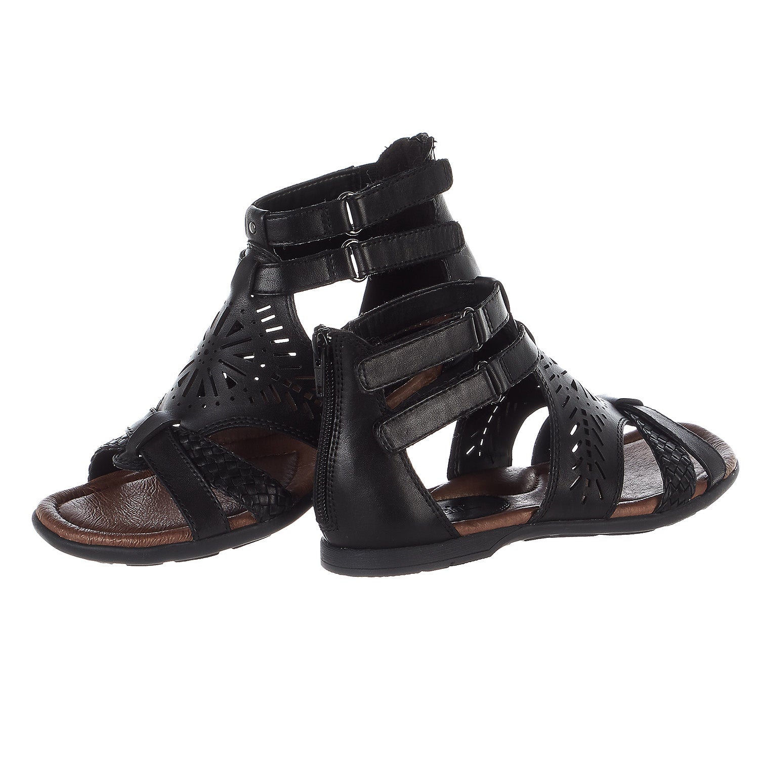 earth sandals black