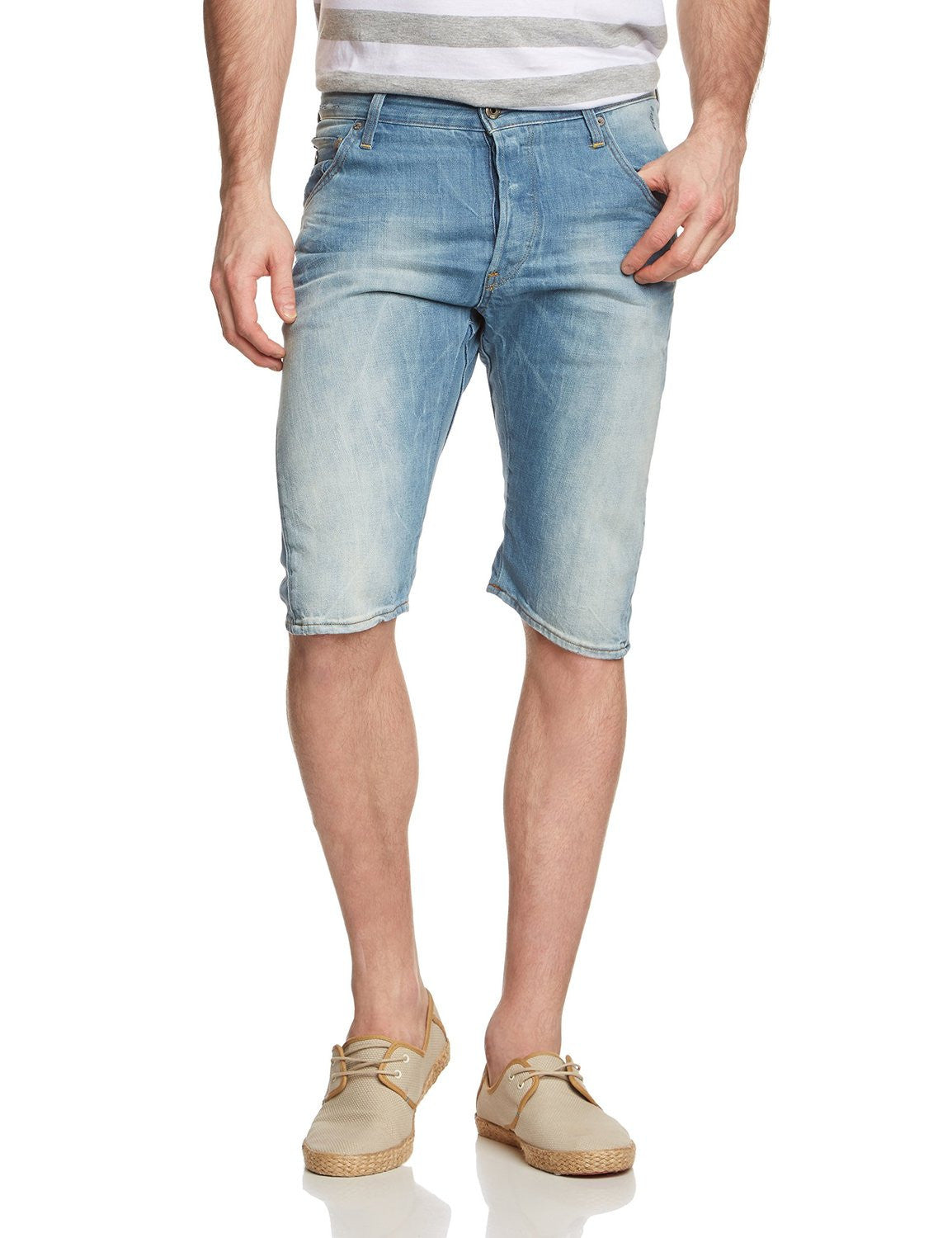 eb verkeer Neuropathie G-Star Arc 3D Jean Shorts - Light Aged - Mens - Shoplifestyle