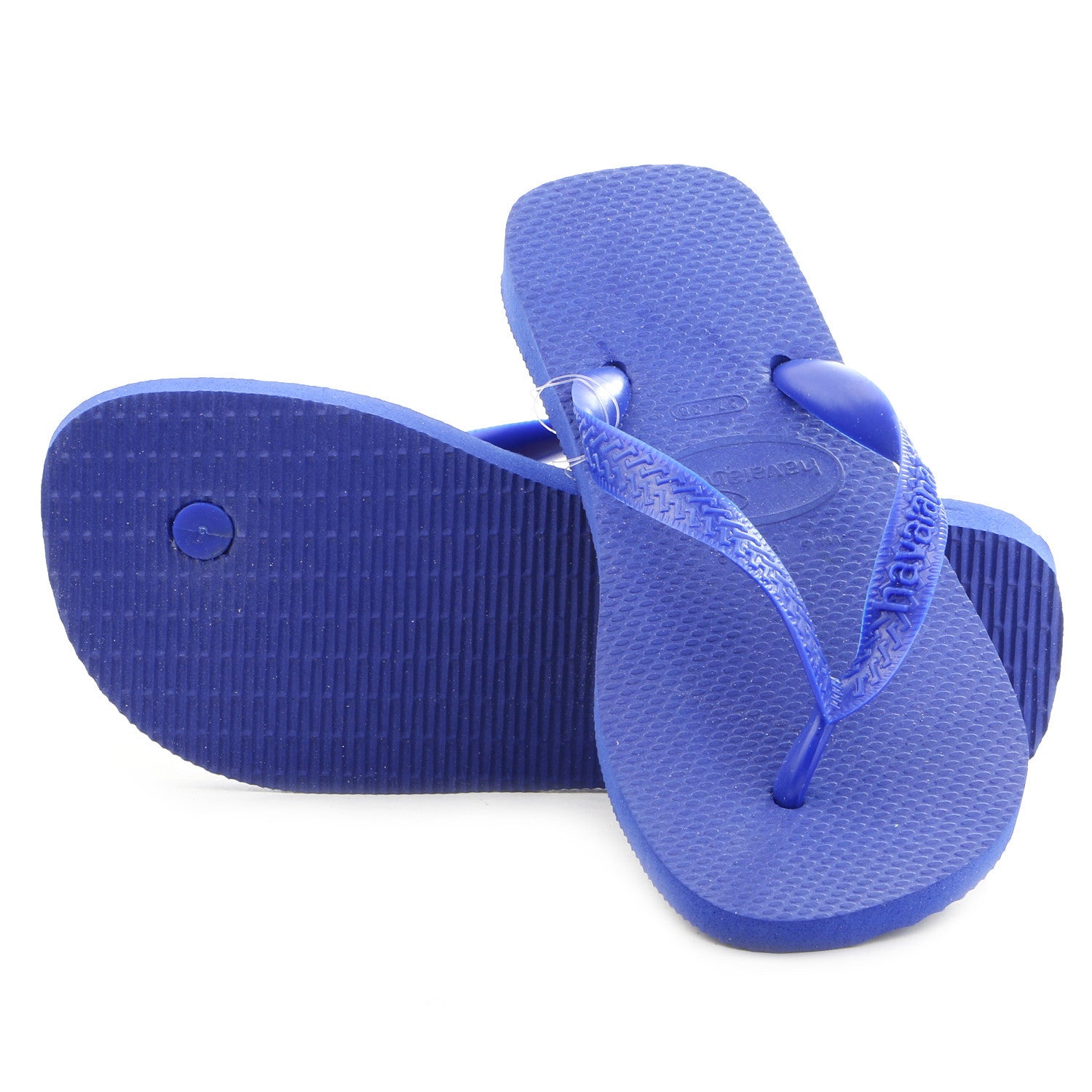 havaianas blue flip flops