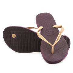 havaianas aubergine metallic