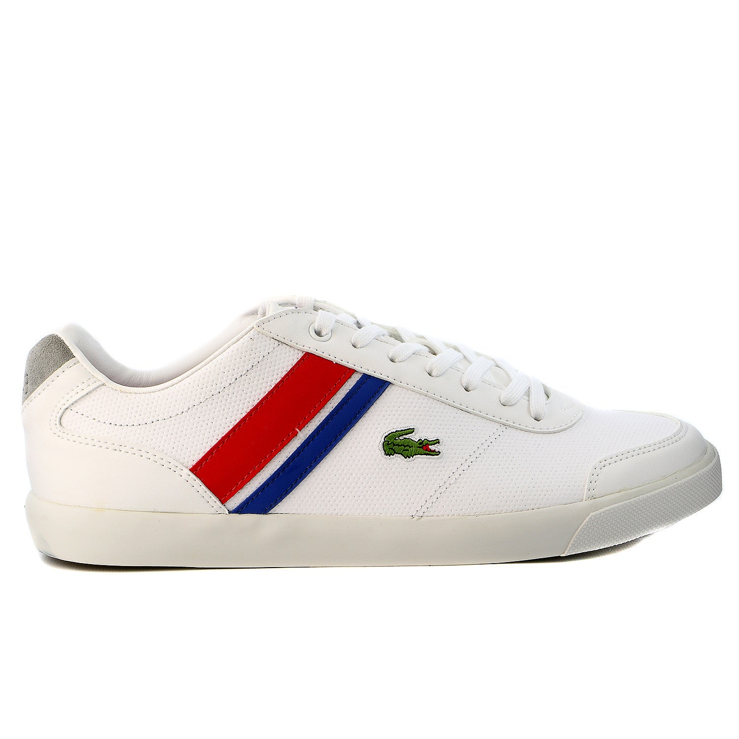 Lacoste Comba PRI Fashion Sneaker Shoe - White/Red - Mens - Shoplifestyle