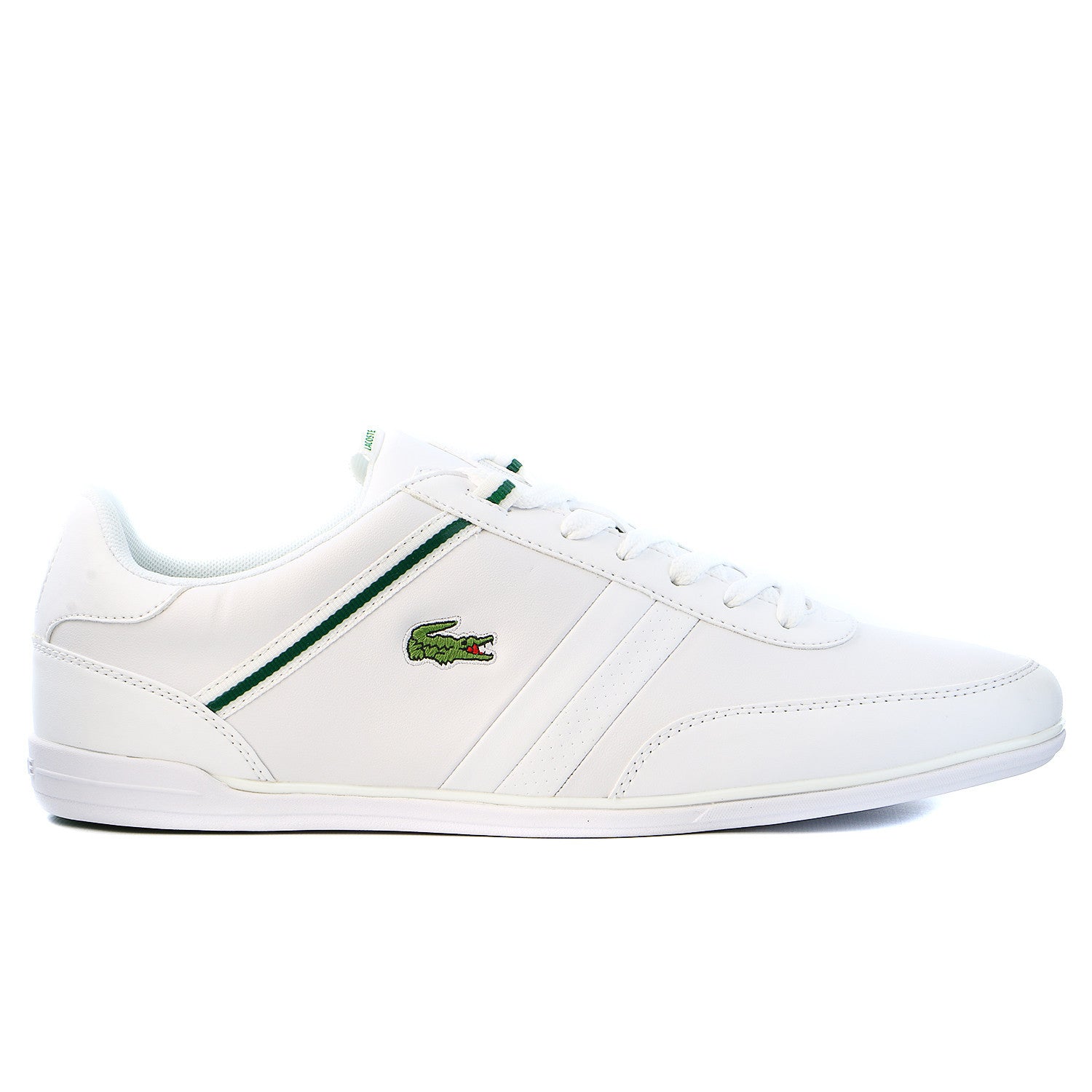 lacoste white and green sneakers