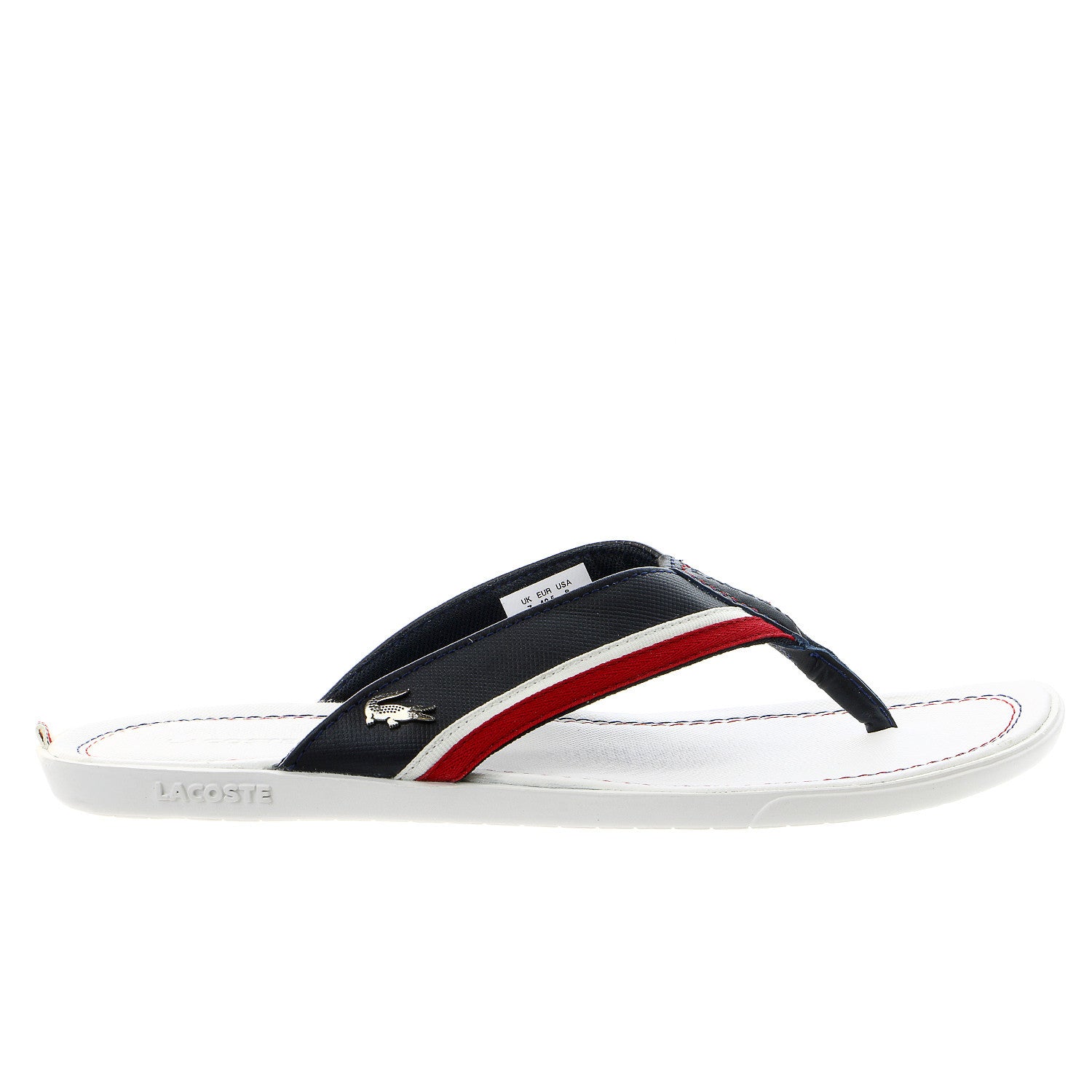 lacoste carros flip flops