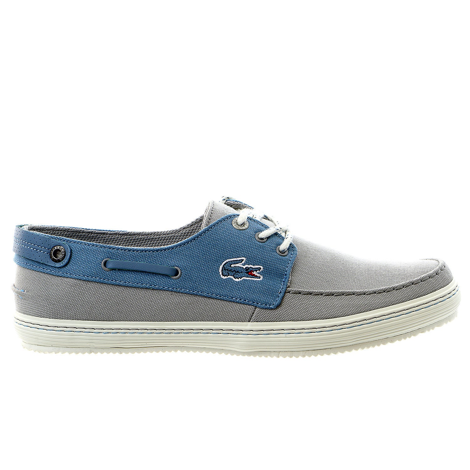 bedrijf frequentie Tekstschrijver Lacoste Sumac 8 Moccasin Boat Shoe - Light Grey/Blue - Mens - Shoplifestyle