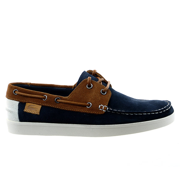 Lacoste Keellson 6 Fashion Sneaker Boat Shoe - Navy/Tan - Mens ...