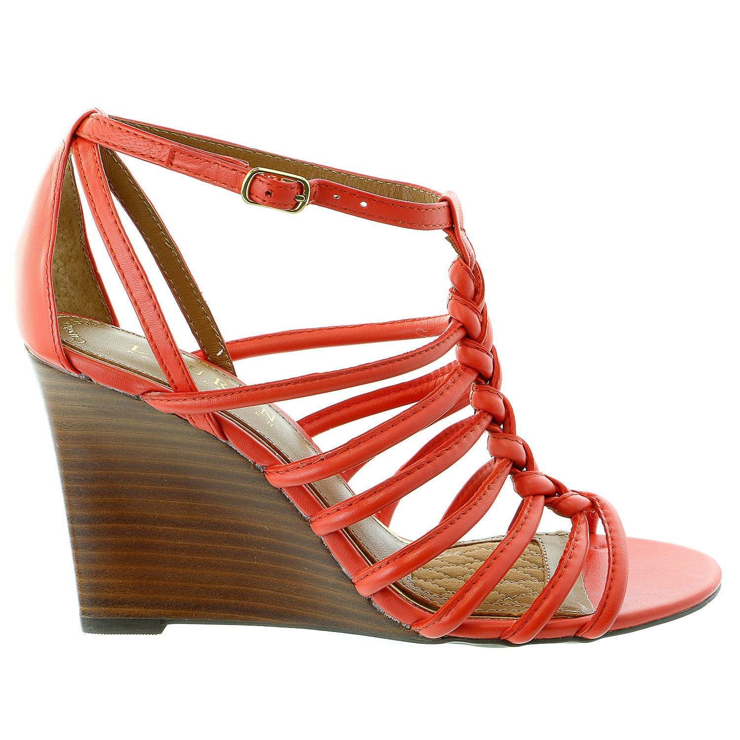 ralph lauren black wedge sandals