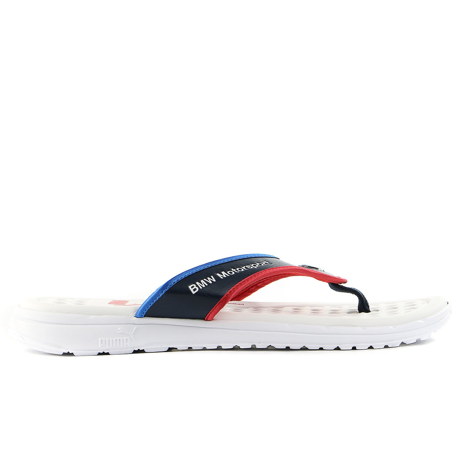 blue and red sandals