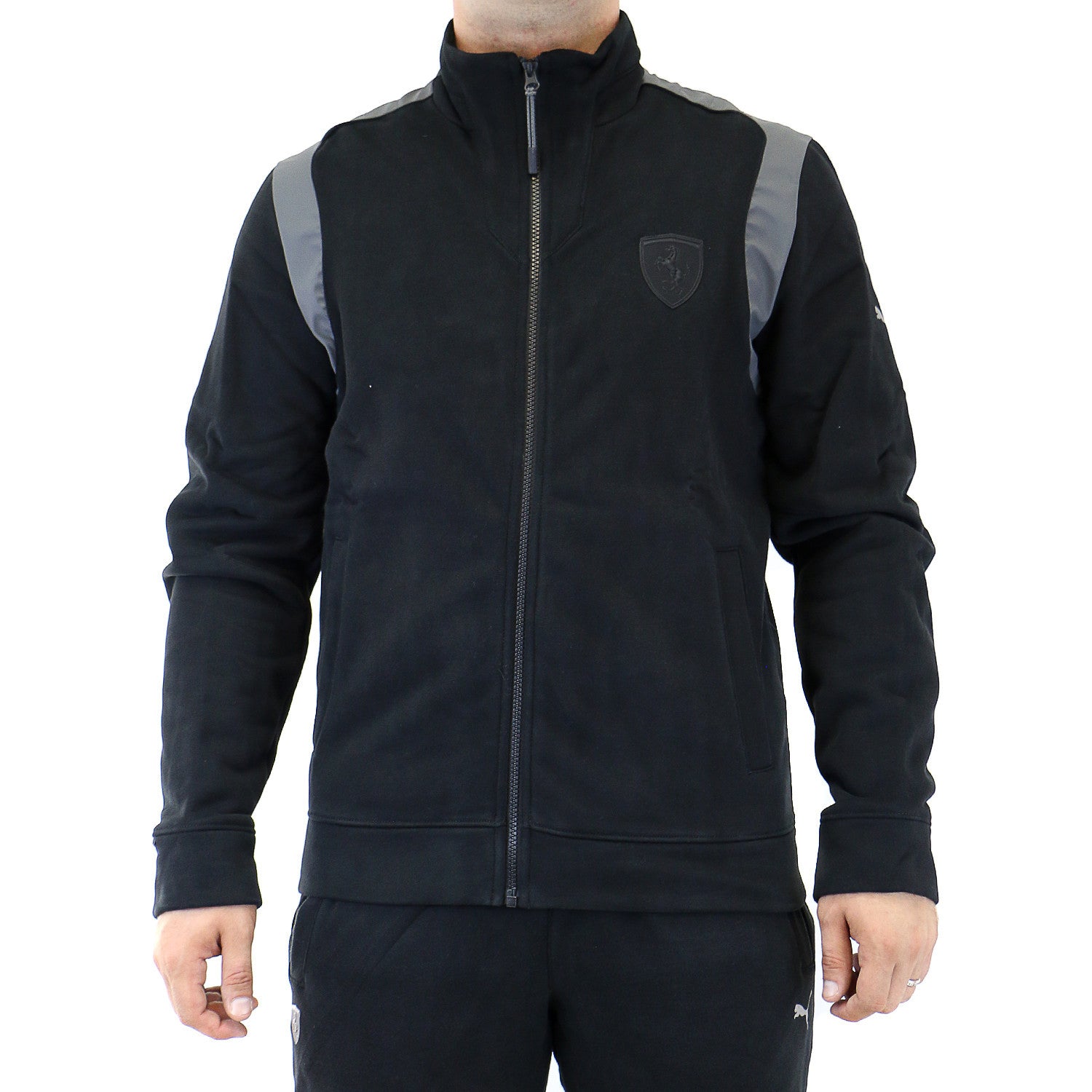 puma sweat jacket black