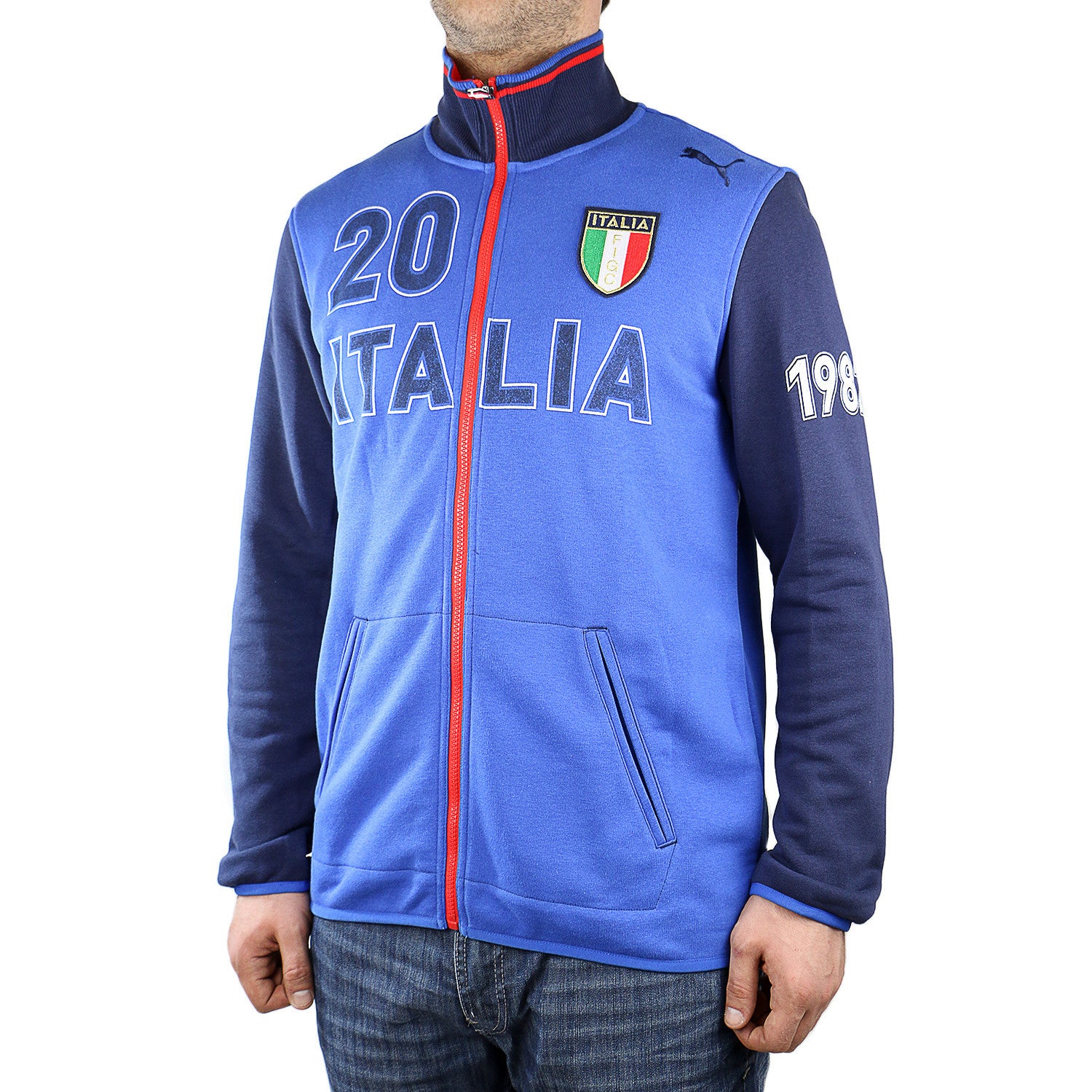 puma italia jacket blue