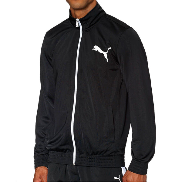 Puma Contrast Front-Zip Track Jacket - Navy/White - Mens - Shoplifestyle