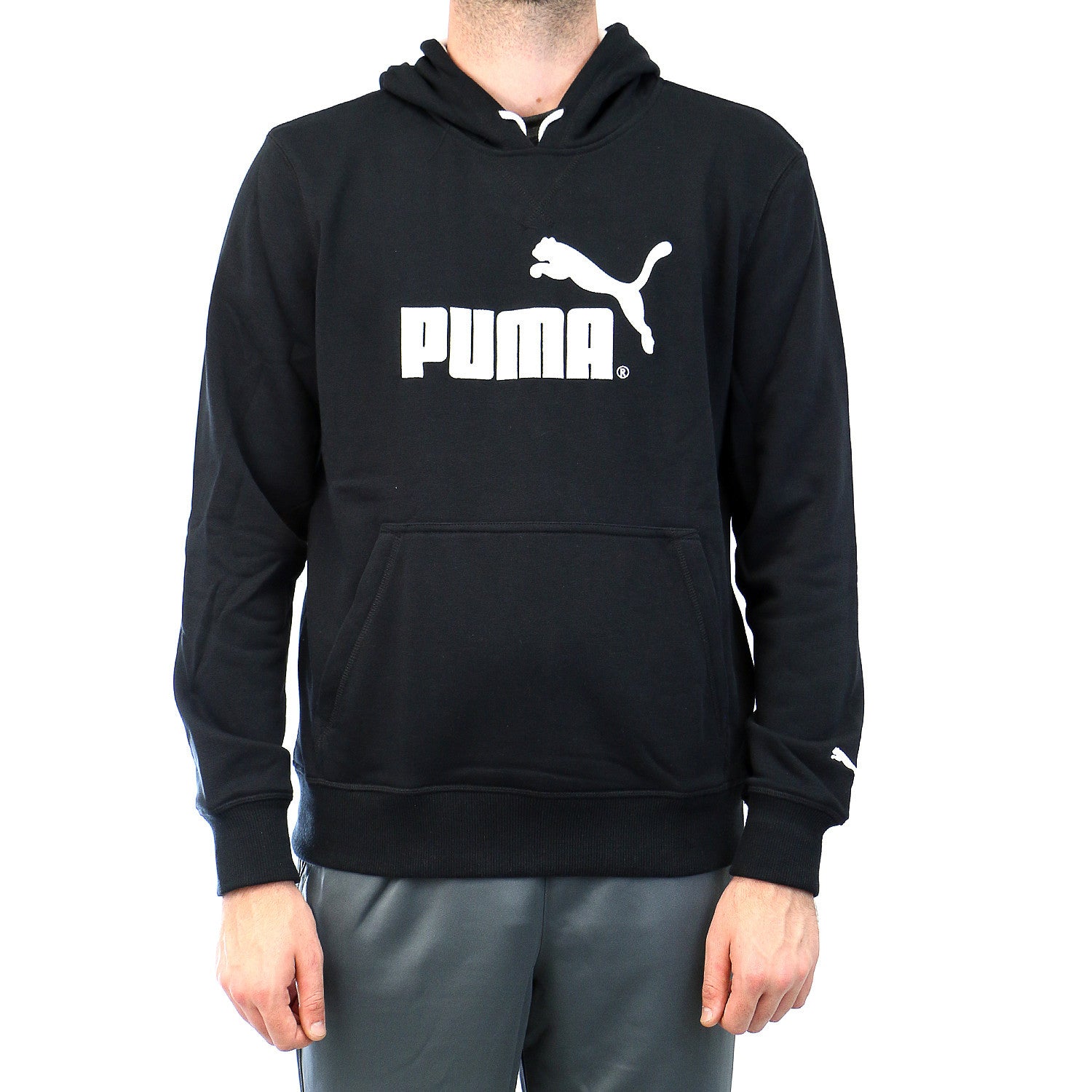 Puma NO 1 Logo Hoodie - Medium Grey 