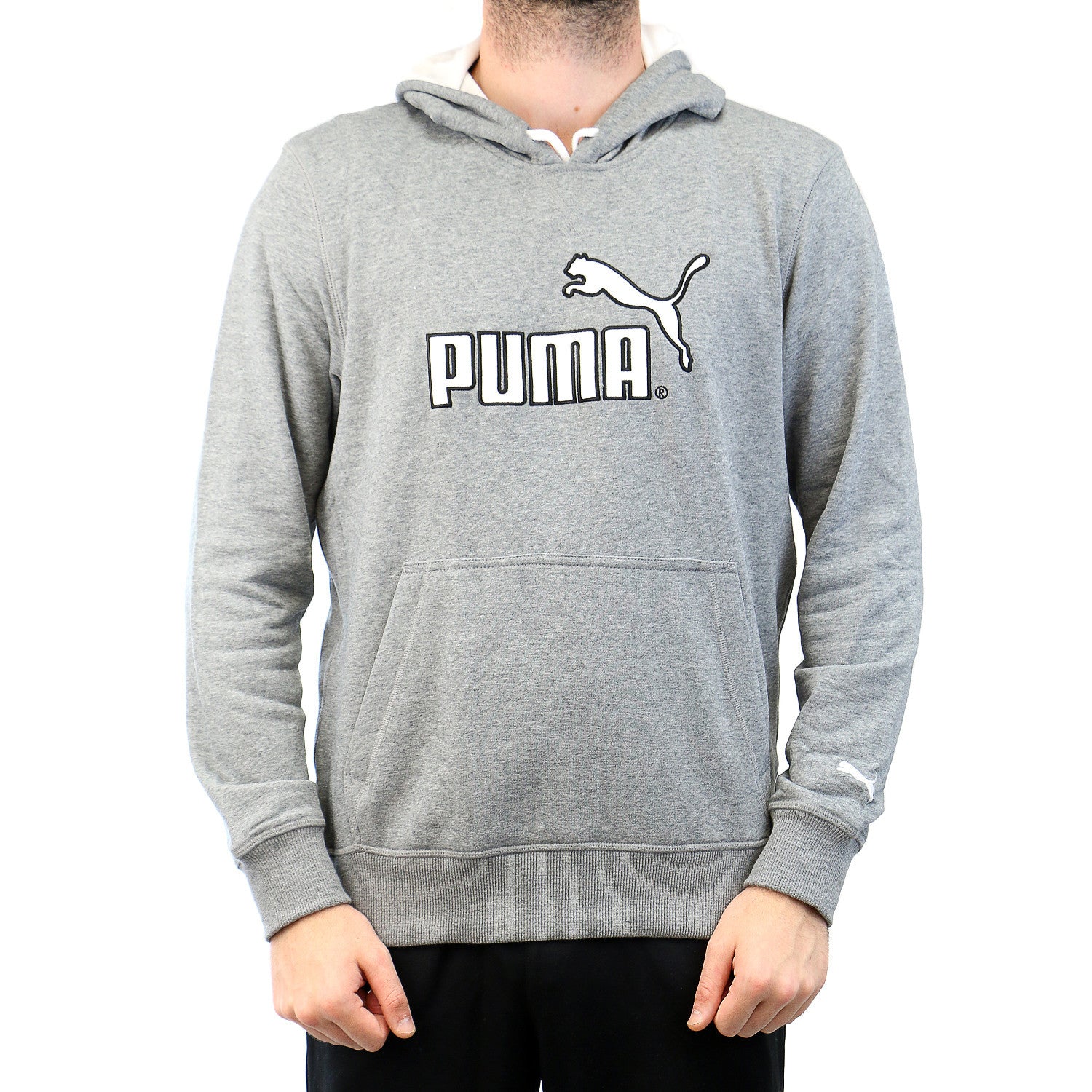 mens grey puma hoodie