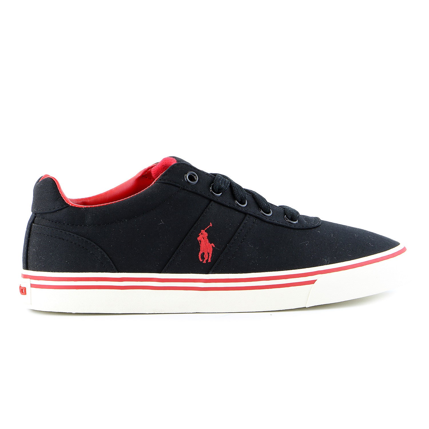 ralph lauren shoes black and red