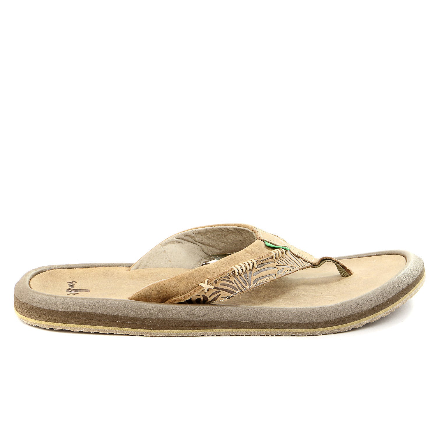 sanuk brown flip flops