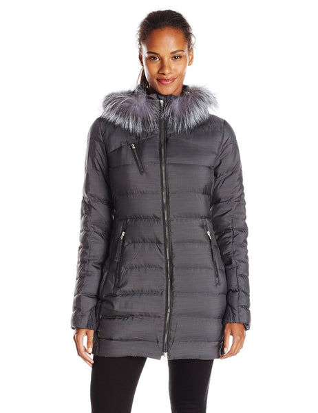 Spyder Aimie Long Down Coat Fur Hooded Jacket - Womens - Shoplifestyle