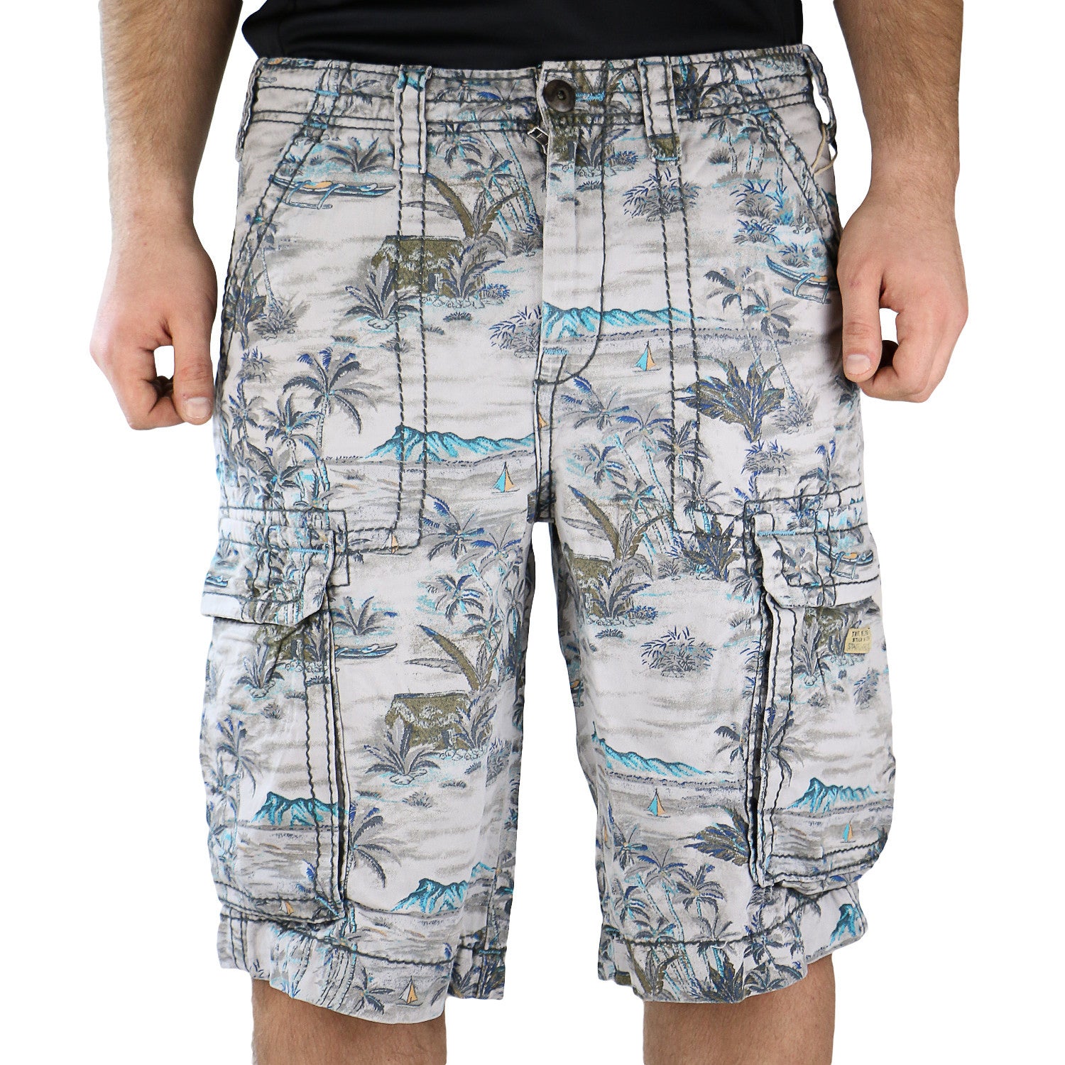 White True Religion Cargo Shorts