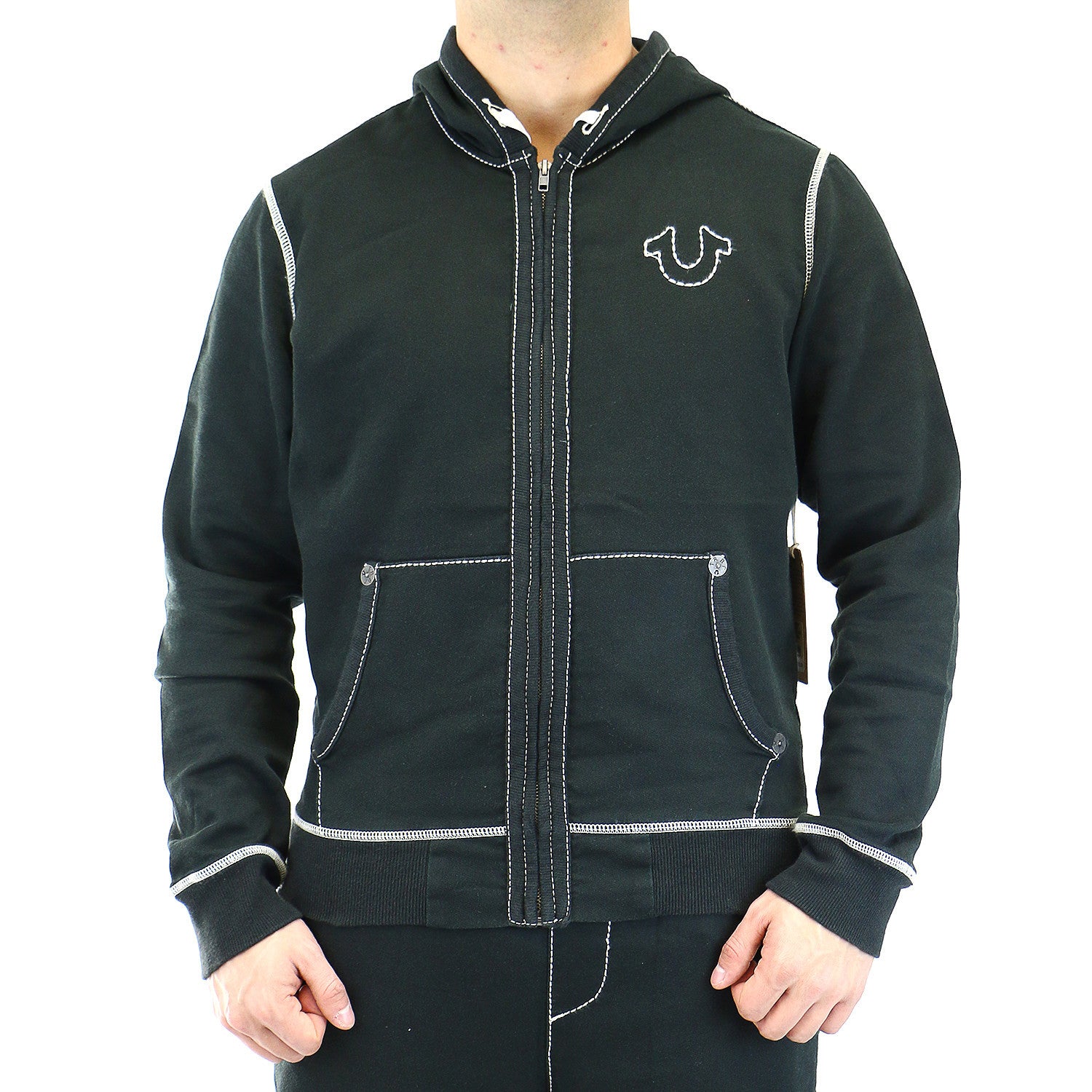 true religion contrast stitch hoodie