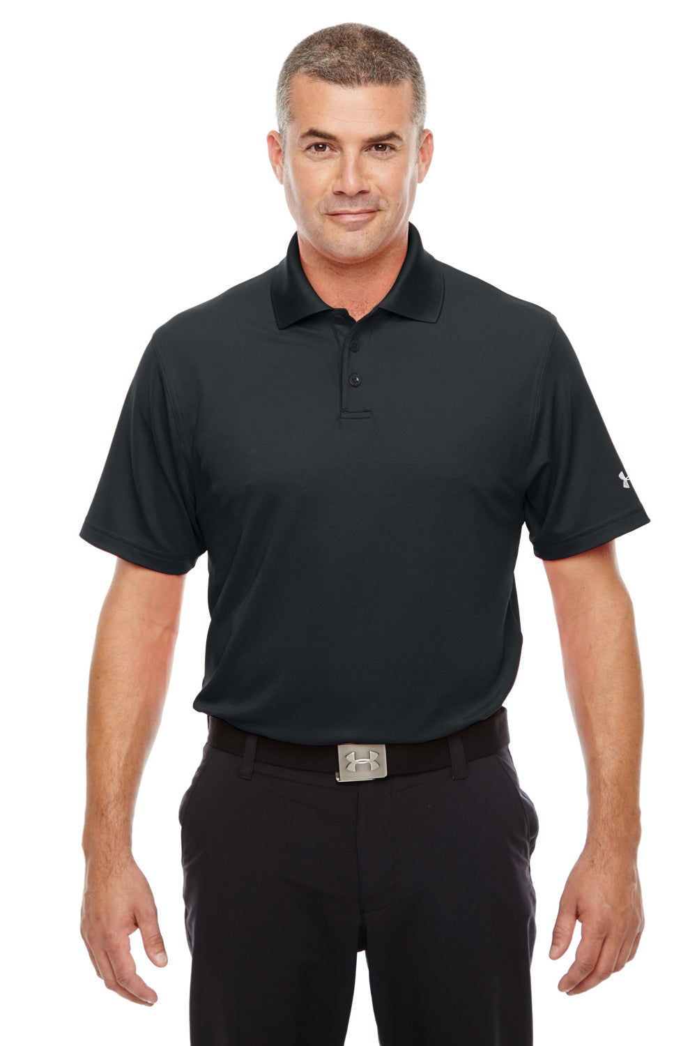 Heredero Millas Doblez Under Armour 1261172 Mens Black Corp Performance Snag Resistant Short  Sleeve Polo Shirt — BigTopShirtShop.com