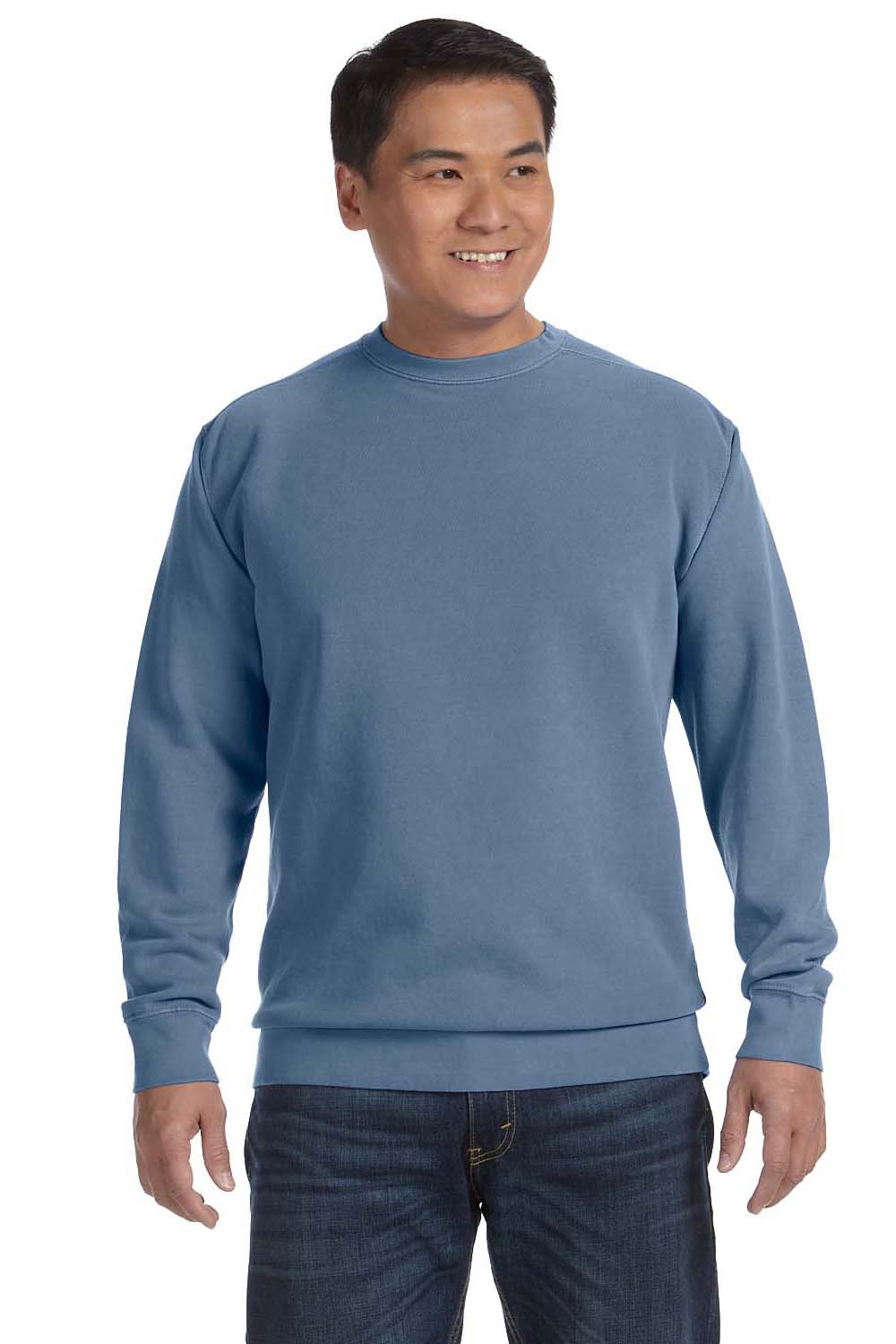 Comfort Colors 1566 Mens Blue Jean Crewneck Sweatshirt ...