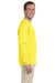Fruit Of The Loom 4930 Mens HD Jersey Long Sleeve Crewneck T-Shirt Yellow Side
