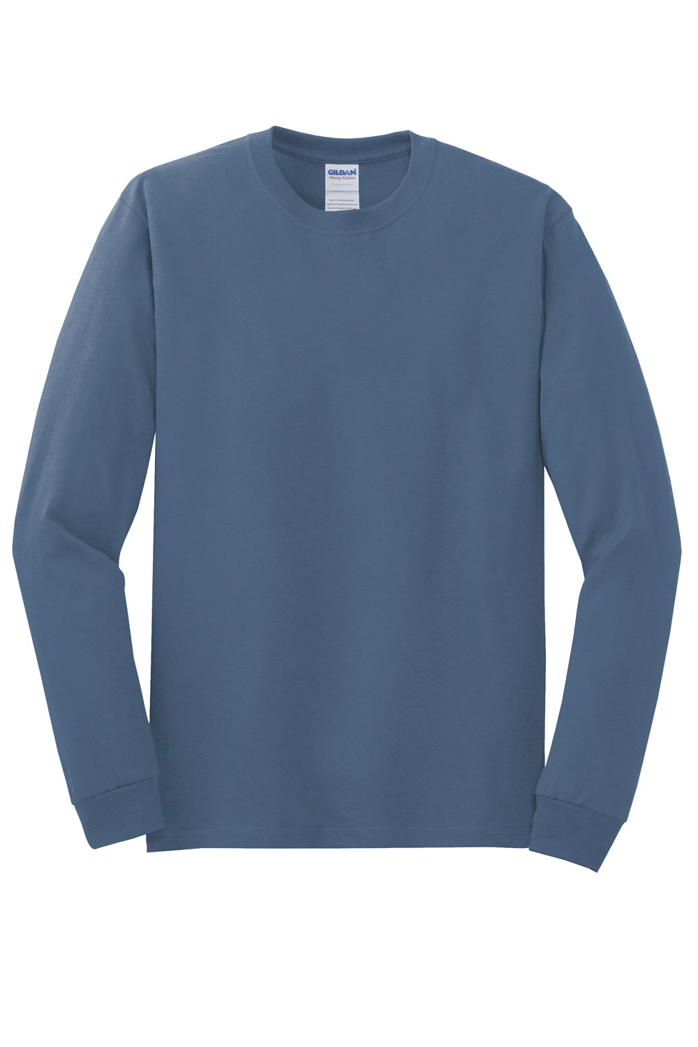Gildan 5400/G540 Mens Indigo Blue Long Sleeve Crewneck T-Shirt ...