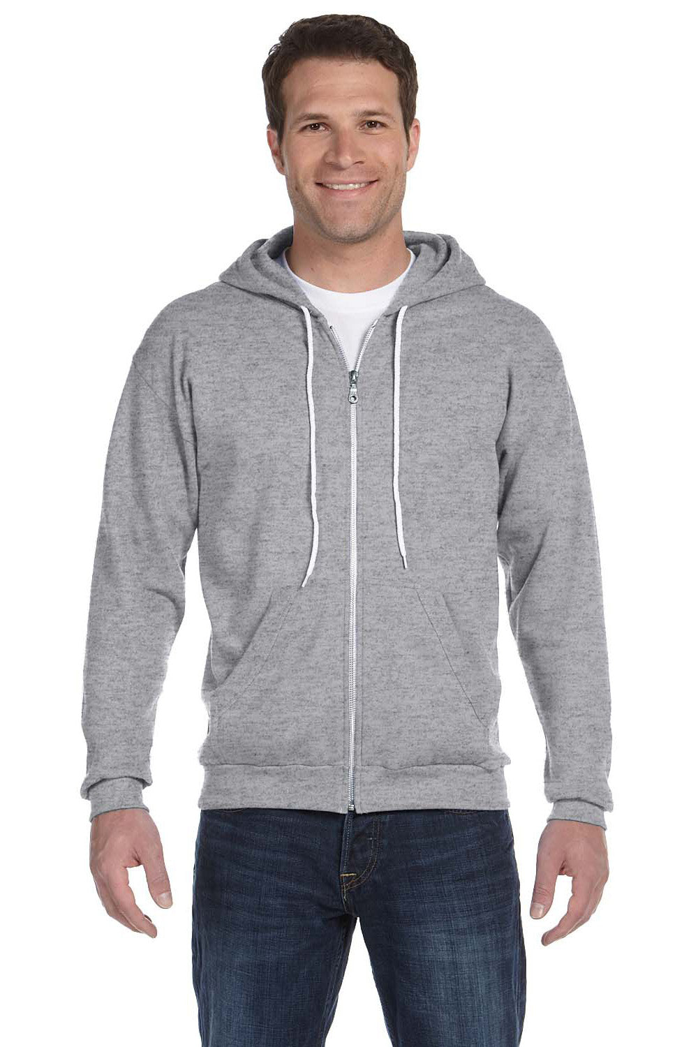 Anvil Mens Fleece Full Zip Hooded Sweatshirt Hoodie 71600 ...